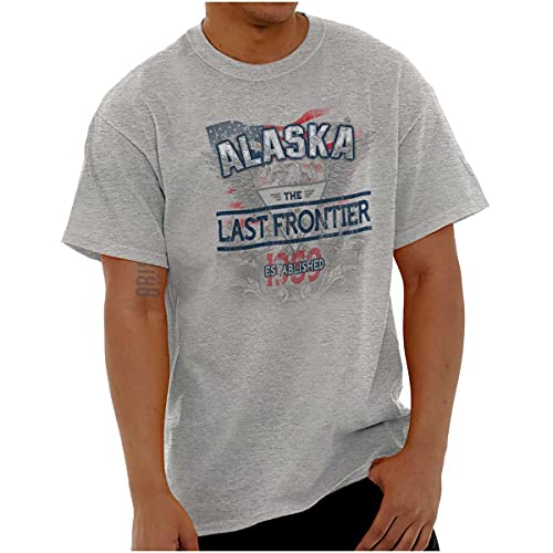 Alaska United States Of America Motto Graphic T Shirt Men Or Women Sport Grey #TOP15