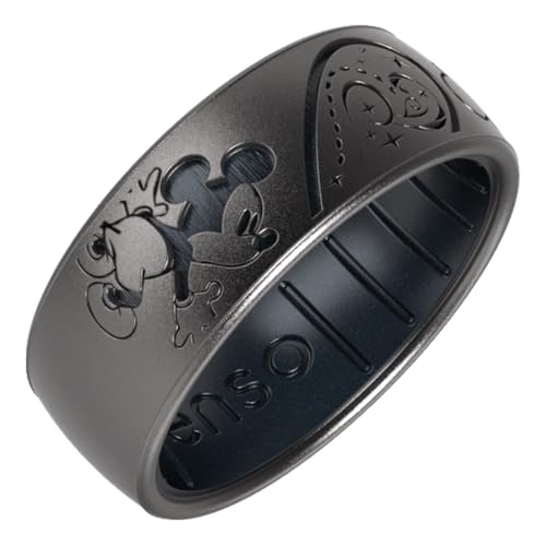 Enso Rings Etched Disney Collection - Mickey & Minnie Classic Dualtone Silicone Ring2