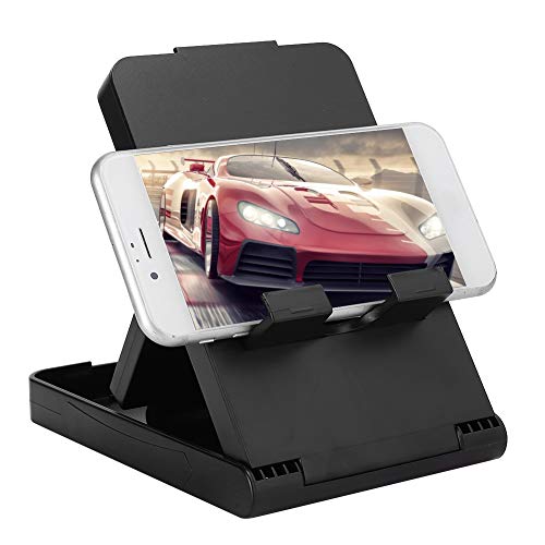 01 02 015 Support de Base réglable pour commutateur, Support de Jeu Pliable léger et Pliable pour commutateur 30°/45°/60° pour téléphone pour Console de Jeu(Le Noir) Cover