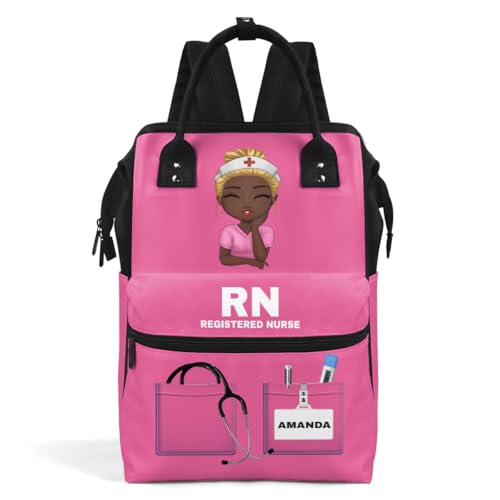 Travel, Laptop Bag - Backpack For Women - Personalized Duckbilled Backpack, Mothers Day, Christmas Gifts For Women (Nurse)