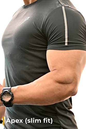 Image of Men's Solid Slim Fit Gym and Sports T-Shirt