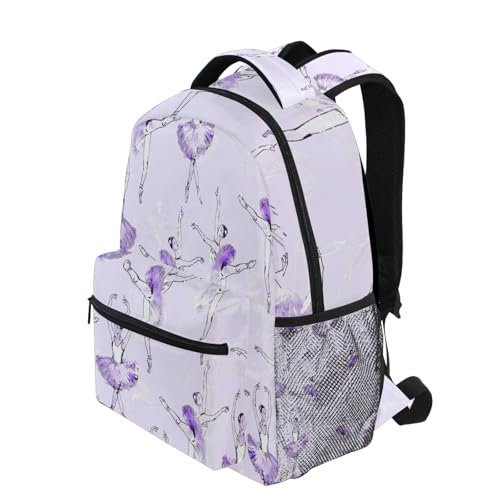 Ballet Ballerinas Kids Backpack for Boys Girls Purple Dancer Backpacks Preschool Toddler BookBags Kindergarten Elemetary School Bags3