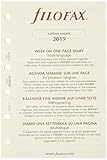 Filofax 2019 Pocket Week on a Page Refill, Cream Paper,Jan 2019-Dec 2019, 4.75 x 3.25 inches (C68239-19)