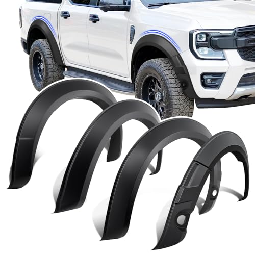 Aletines Fender Flare de 5 pulgadas para Ford Ranger Wildtrak X 2023 a 2025 con sensor PDC