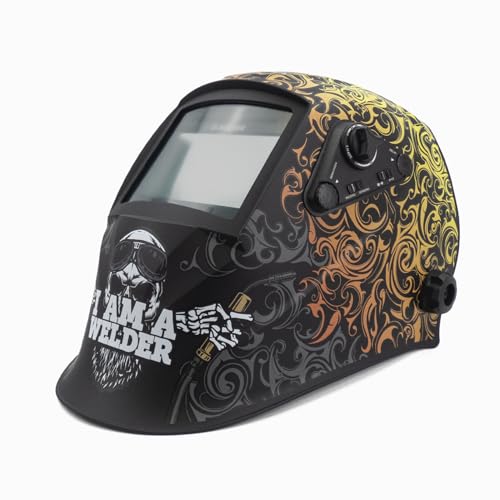 Solter HELLMET R-10 Welder Pantalla de Soldadura Automática, Tecnología True Color, DIN Ajustable 5-8/9-13, Área de Visión 100x60mm, 4 Sensores, Pila Solar Reemplazable, Certificación CE 1/1/1/1