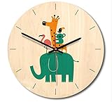 Größe: 12 Zoll Knncch Karikaturwanduhr, Modernes Wohnzimmer, Hölzerne Hauptuhr