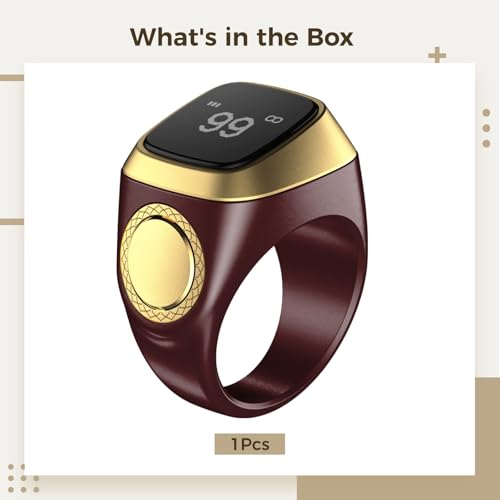 Smart Tasbih Zikr: anillo digital contador de oraciones con bluetooth y pantalla grande 4