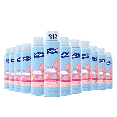 Suave Dry Spray Antiperspirant Deodorant Powder Fresh 12 Count