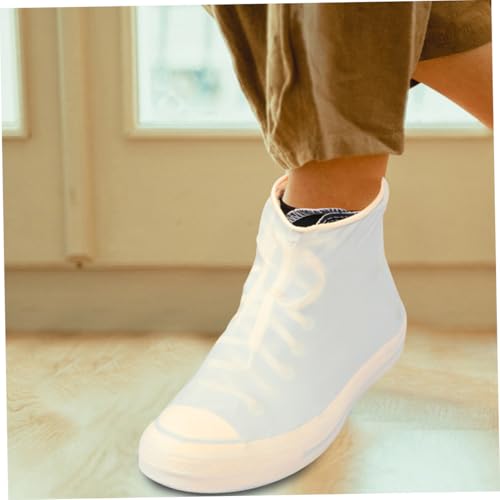 FOMIYES 2 pares de fundas reutilizables de silicona para calzado para hombres y mujeres, protectores antideslizantes para exteriores, para caminar, ciclismo y días lluviosos en diseños modernos miniatura 5