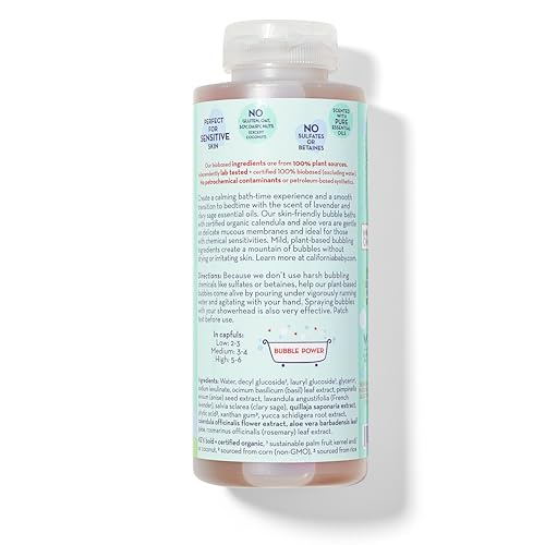 Image of California Baby Eucalyptus Bubble Bath | 100% Plant-Based Kids Bubble Bath | Soothing Baby Bubble Bath | Free Bubble Wand Inside | 384 mL / 13oz (Pack of 2)