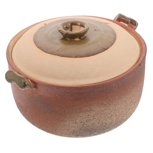 Garneck Cacerola de Arcilla con Asa Olla de Cocina Multifuncional para Guisos y para Cocción Casa y Uso Cocina Diseño Único que Gastronómica