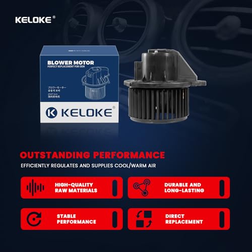 Image of KELOKE HVAC Heater Blower Motor Fan Replacement for 2002-2008 Dodge Ram 1500, 2003-2009 Ram 2500 3500 & 2002-2004 Jeep Grand Cherokee, with Fan Cage, Replaces# 700012 5096256AA