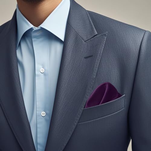 Image of Men's Pocket Square, Solid Color Boys Handkerchiefs for Men Wedding Party