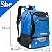 Kioqiear Lacrosse Bag, Large Backpack for All Lacrosse or Field Hockey Equipment - Two Stick Holders and Separate Cleats Shoe Compartment. (Blue)