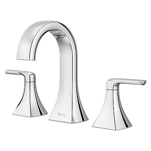 Pfister Bruxie Bathroom Sink Faucet, 8-Inch Widespread, 2-Handle, 3-Hole, NSF Certified, Polished Chrome Finish, LF049BIEC by Pfister - Used condition - US$54.17