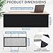 Tegeme Black Under Desk Privacy Panel with Cable Management Net Desk Skirt Self Adhesive Modesty Panel with Cord Organizer Pockets for Office Home Standing Workstation (48'')