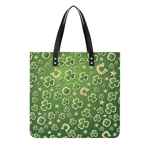 Tote bag trèfle pour femme sac à main shopper bandoulière grand format 39x39cm
