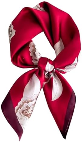 ANDANTINO 100% Mulberry Silk Square Scarf for Hair-25.6" X25.6'' ...