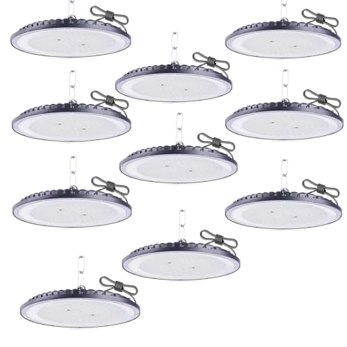 Projecteur LED Industriel 100W UFO lot de 10 lampes suspension pour atelier