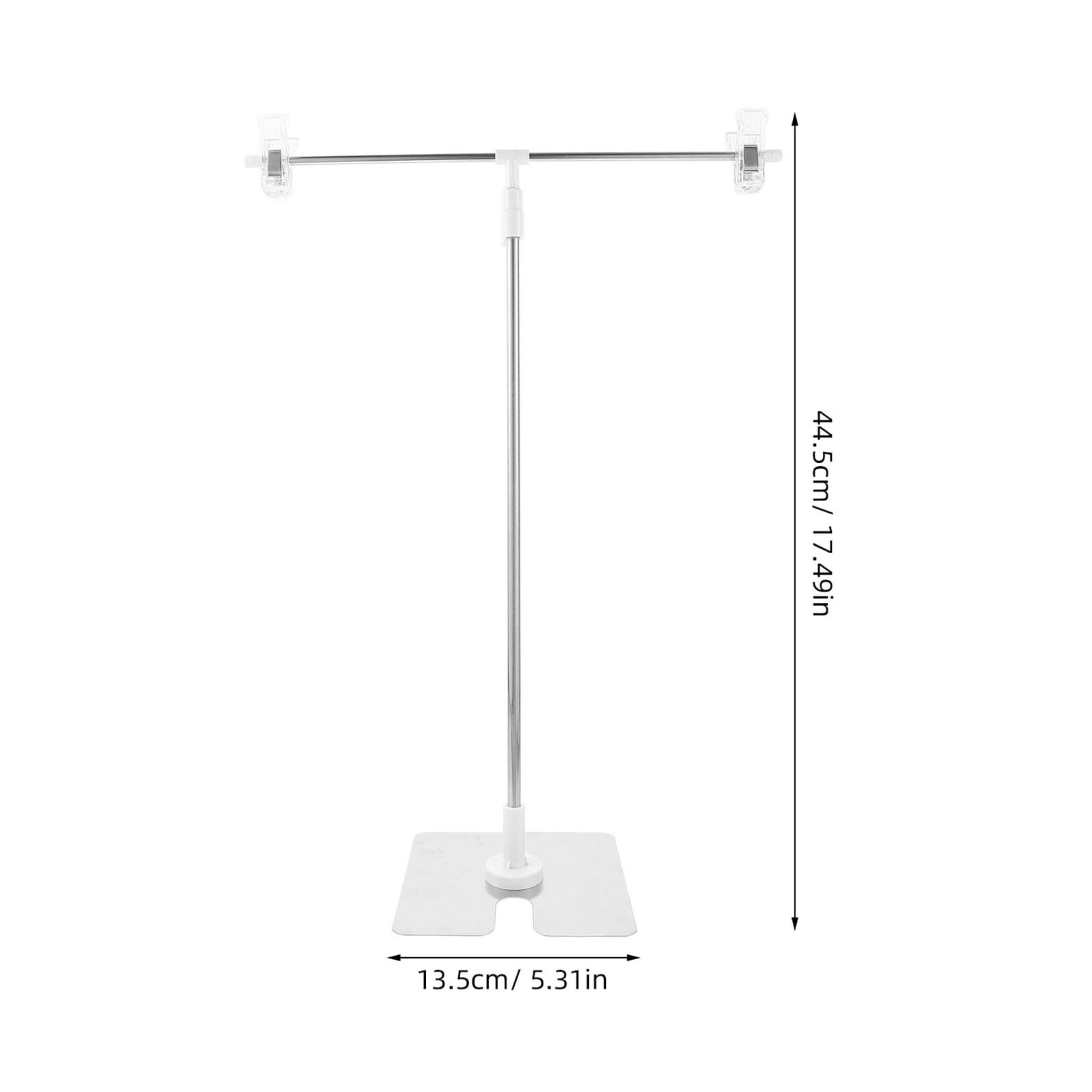 Soporte de Fondo para Fotografía en Forma de T Portátil de Acero Inoxidable y Plástico Blanco para Fotografía de Bodegones y Posters