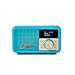 Produktbild ROBERTS Radio Revival Petite Kompaktes tragbares Radio mit Dab+/FM/Bluetooth, 20 Stunden Akkulaufzeit, AUX-Eingang, passiver Heizkörper, Türkis