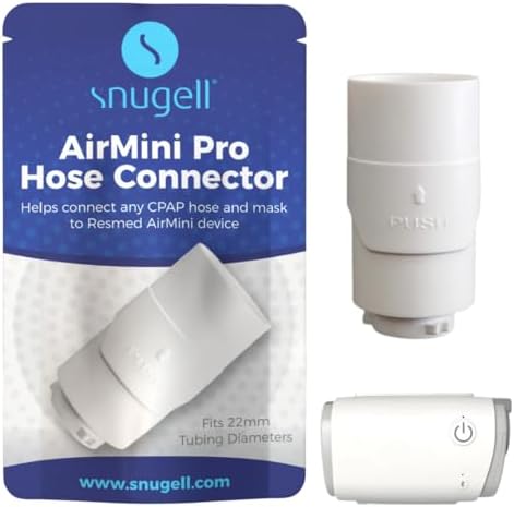 Snugell AirMini Pro Hose Connector – Compatible with AirMini Original Hose and Any 22mm CPAP Nasal or Full Face Mask – Travel-Friendly Adapter for AirMini Tubing – Durable and Easy to Use