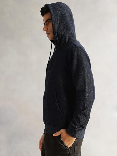 Image of Thomas Scott Men's | Regular Fit | Long Sleeves | Zip Closure | Front-Open | Dry Clean | 2 Pockets | Knitted | Hooded | Sweatshirt