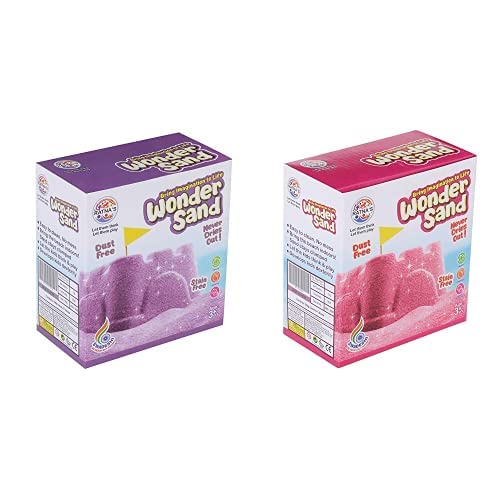 RATNA'S Wonder Sand with Tray for Play - Smooth Sand for Kids (Purple & Pink 500 Grams Each)