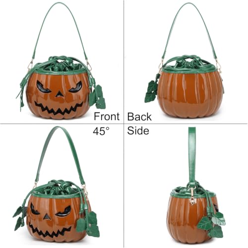 Image of Halloween Pumpkin Purse, Weird Handbag Shoulder Crossbody Bag