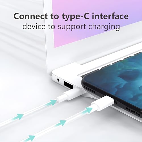 Image of Google Original Type C to Type C Mobile Data Charging Cable for Pixel 8 Pro /8 /8A /7 Pro /7 /7A /6 Pro /6 /6A /5 /ChromeBook Laptop /Buds /and Other USB C Device Support for Nothing Phone 2 /1, 30Watt- White