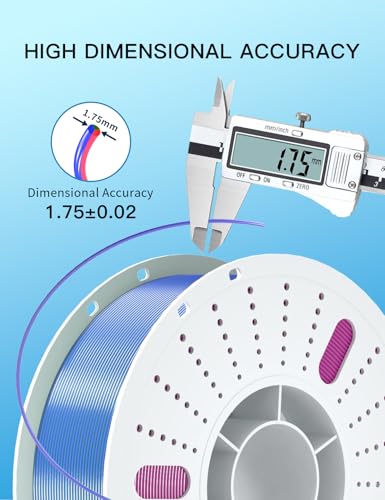 Image of PINBALL Silk PLA 3D Printer Filament 1.75mm Shiny Silk Tricolor Filament 3D Printing PLA Filament Dimensional Accuracy + /- 0.02mm 1 KG Silk Red-Green-Blue
