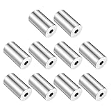 QUARKZMAN 10 Stück Edelstahl Abstandshalter 1/4" Bohrung x 3/4" AD x 1-5/16" Länge Schraube Buchse Glatte Oberfläche Rund Metall Distanzhülsen für M6 Schrauben Bolzen und Stangen