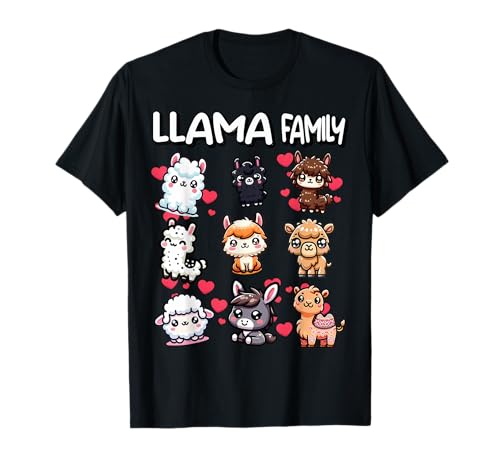 Llama Sheep Burro Camel Animal Collection Love Alpacas Camiseta