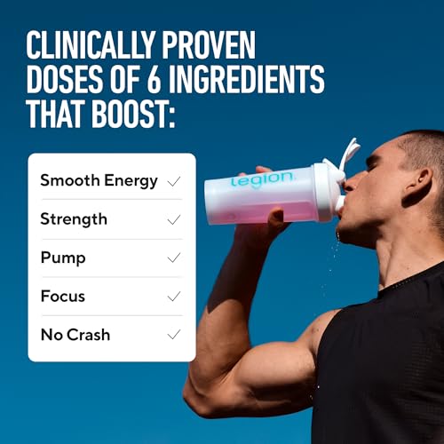 Image of LEGION Pulse Pre Workout - All Natural Nitric Oxide Preworkout Drink to Boost Energy, Creatine Free, Naturally Sweetened, Beta Alanine, Citrulline, Alpha GPC (Cotton Candy)