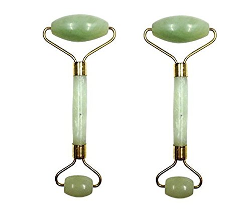 Bhbuy Jade Roller Massager Face Body Skin Scraping Tools Face Slimmer Massage 2 Pack