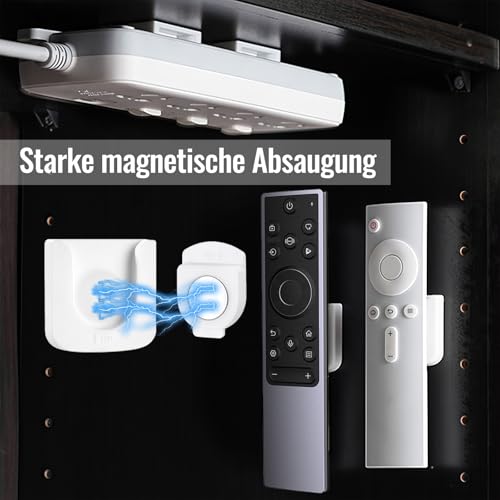 ZHTLTHZ 5 Packungen Magnethalter Halter Fernbedienung Halterung Wand, Universal Halterung Fernbedienung Organizer, Wandhalterung Fernbedienungshalter, Tv ZubehöR Schule Zu Hause