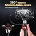 Two-Way Endoscope Camera with Light [360°Rotation],1920P HD,Borescope for iPhone IP67 Waterproof Automotive Engine Plumbing HVAC Inspection 6.2 mm Lens Industrial