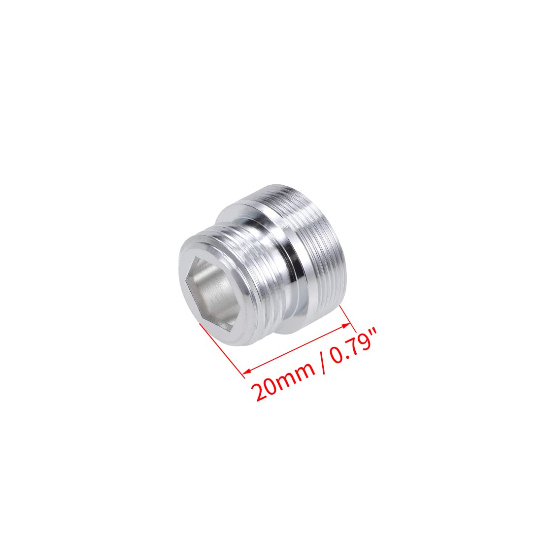 uxcell Faucet Adapter M24x1.0 Male Thread to G1/2 Male Thread 