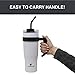 HYDRAFLOW Capri - 40oz Tumbler with Straw and Handle - Triple Wall Vacuum Insulated Tumbler - Insulated Smoothie Cup - Stainless Steel Tumbler - Reusable Tumbler with Lid - Clay