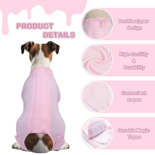 Winmily Traje de recuperação de esterilização para cães, roupa cirúrgica para cães, fêmea, macho, co