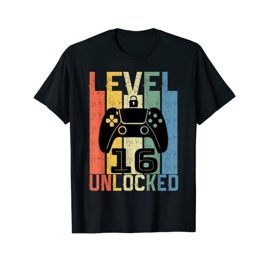 16 Años Cumpleaños Regalo gamer shirt level 16 unlocked Camiseta
