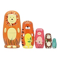 Russian Nesting Dolls Bear Wooden Matryoshka Dolls for Kids