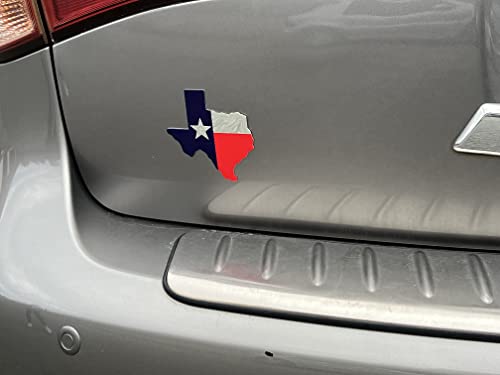 Image of Texas State Flag Metal Flag Auto Fender Emblem for Cars Trucks (4 inchx3 inch, Color)