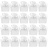IWOWHERO 50 Stück Pralinenförmchen mit Filigranem Spitzenmuster Hochwertige Papier-trüffelbecher für Hochzeit Party und Süßigkeitenverpackung Weiß Stabil und Praktisch für