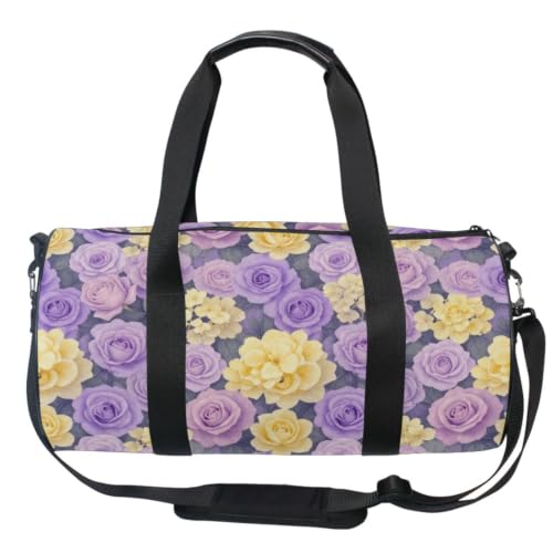 Bolsa deportiva de gimnasio unisex para deportes de viaje con estampado floral 2