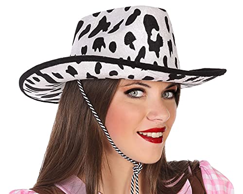 Atosa ATOSA sombrero oeste vaca blanco negro mujer adulto