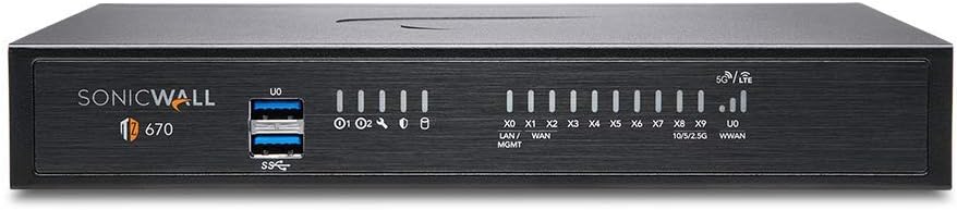 SonicWall TZ670 Gen7 Firewall | Wi-Fi Security Appliance with Multi-Gig Throughput, Next-Gen Protection, and High-Speed Wireless Performance (02-SSC-2837)