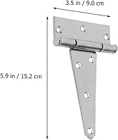 Vista 7 de Gadpiparty 5 juegos de bisagra en T Bisagra de puerta de vidrio Bisagra de puerta de servicio pesado Bisagras de puerta decorativas Bisagras
