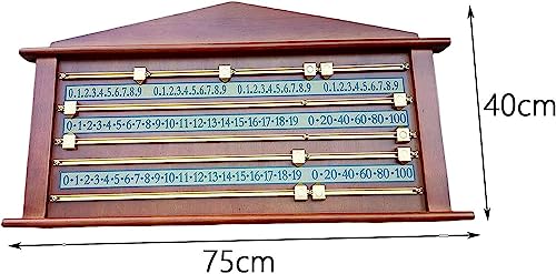 Tablero de marcador de snooker y billar de madera, accesorio para registro de puntuación en juegos de billar, sala de juegos o club de billar miniatura 5