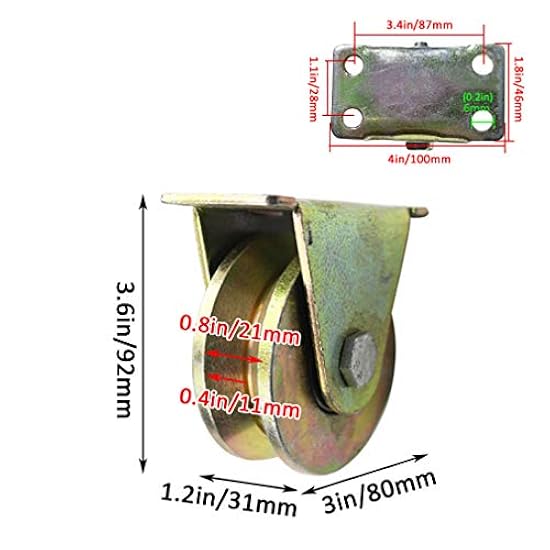 Ruote Girevoli Per Letto Medico, Bloccaggio A Stelo Cavo, 125x32x158mm - Foto 8